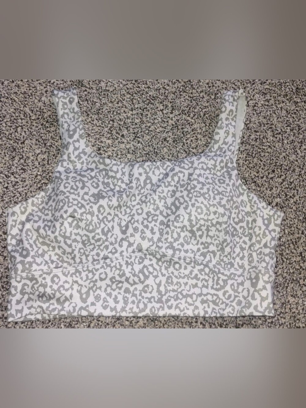 NWOT Mono B leopard foil sports bra size medium
